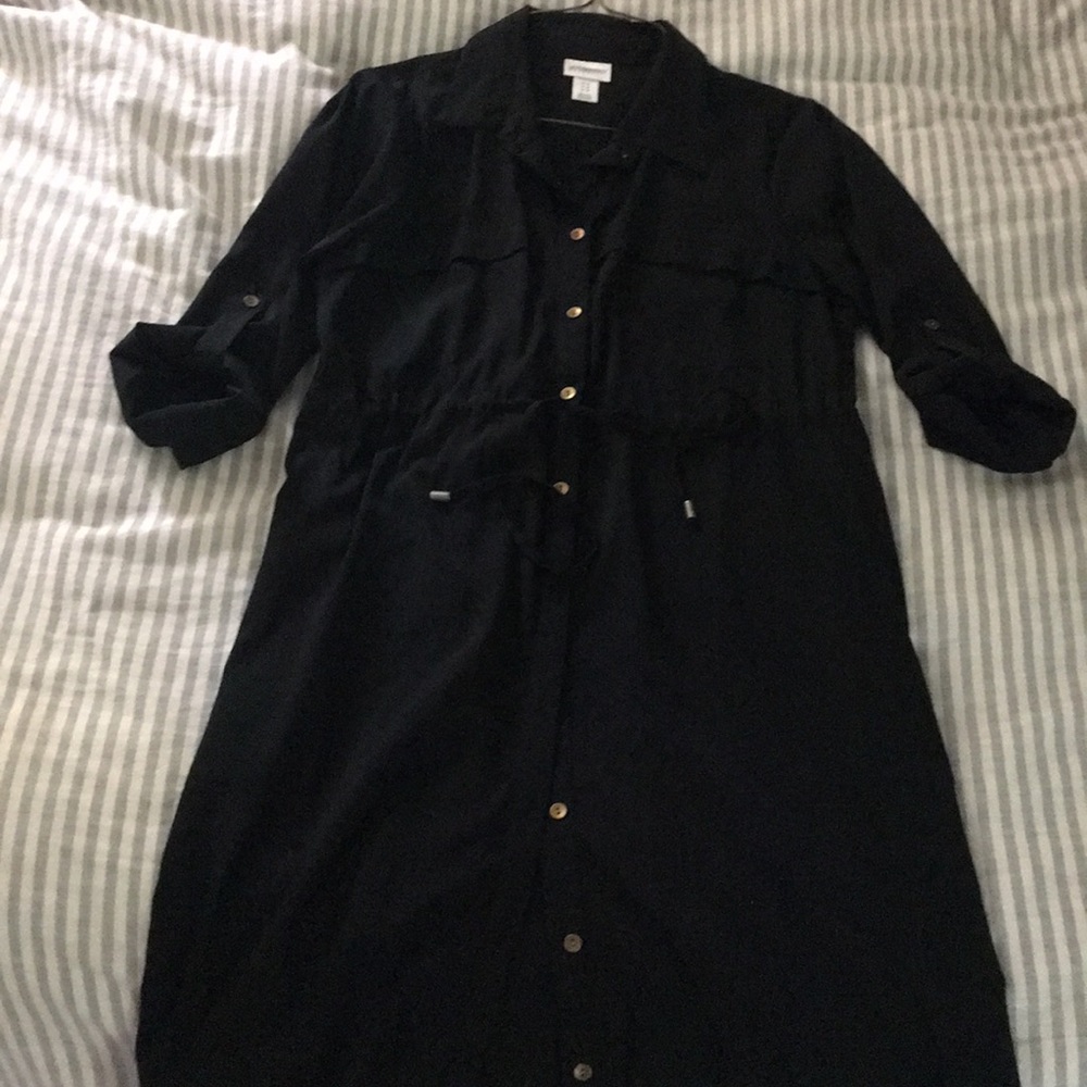 Maternity shirt dress